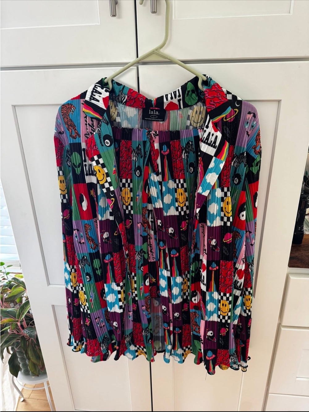 Dressed in LALA Multicolor Plisse Button-Down Set